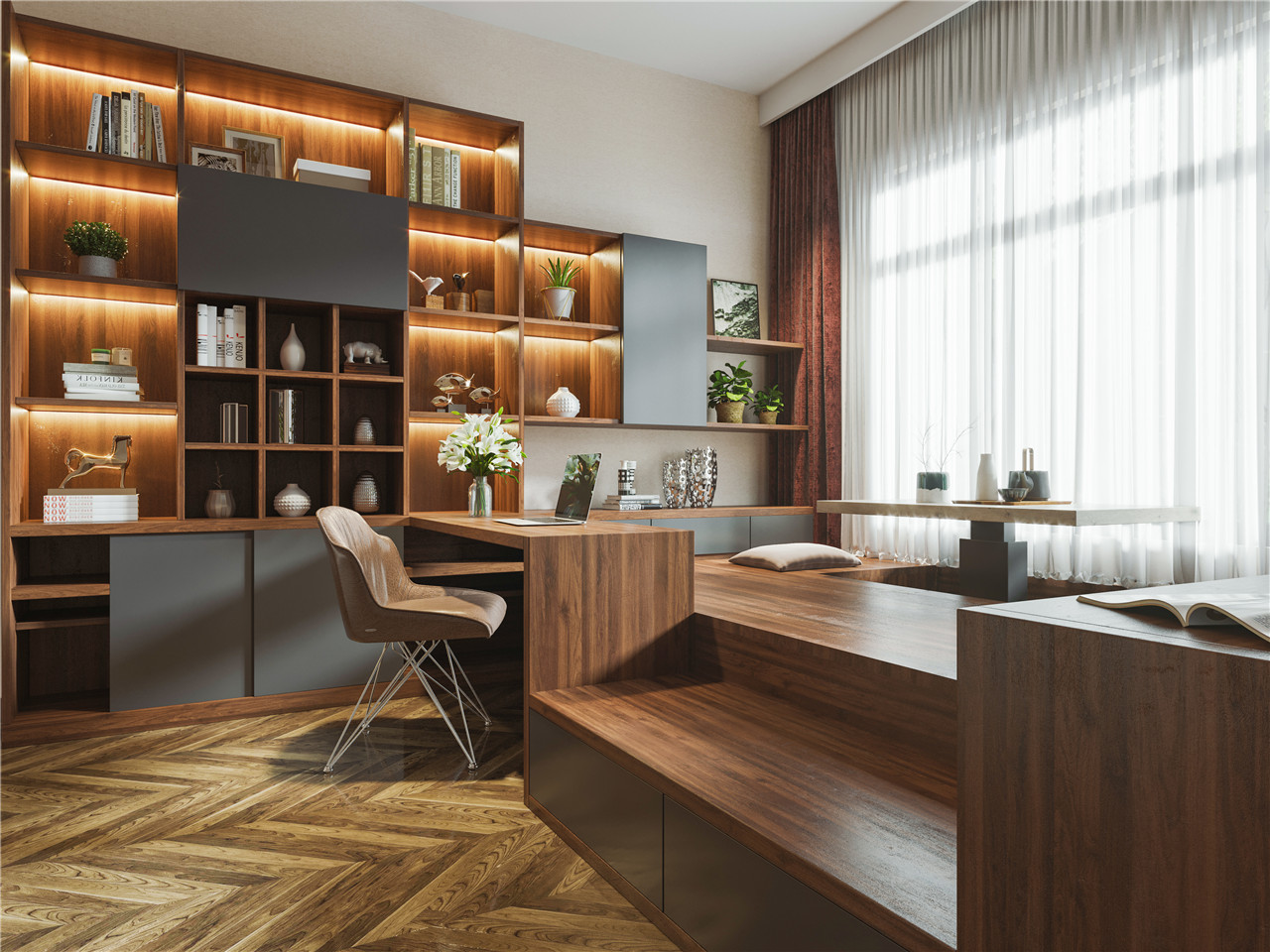 贵妃胡桃生态板-板材全屋定造案例